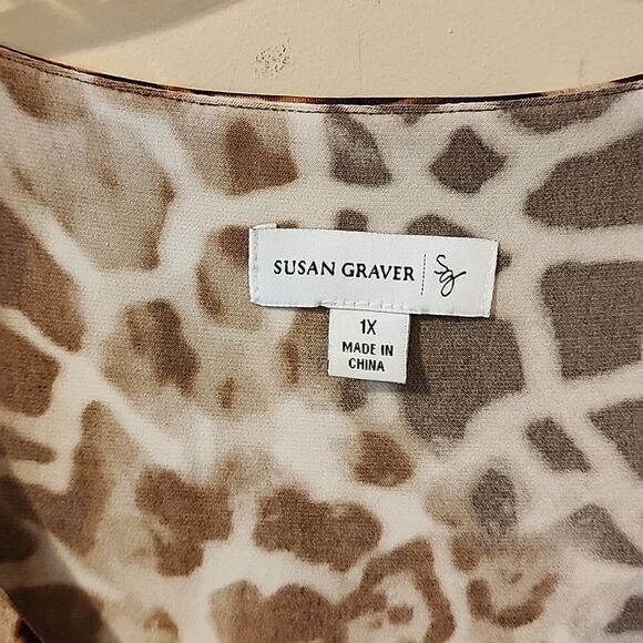 Beautiful Susan Graver top 1X perfect condition - Picture 3 of 4